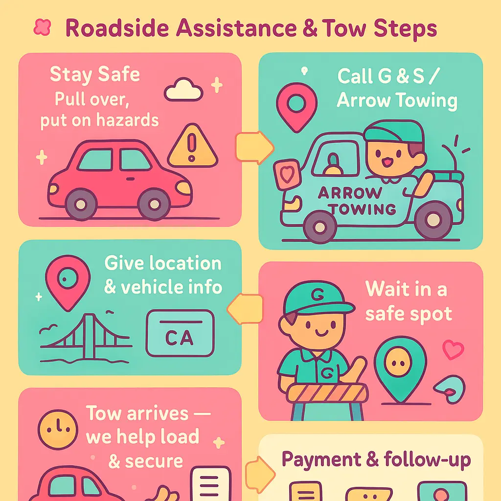 arrow towing vallejo ca - Service