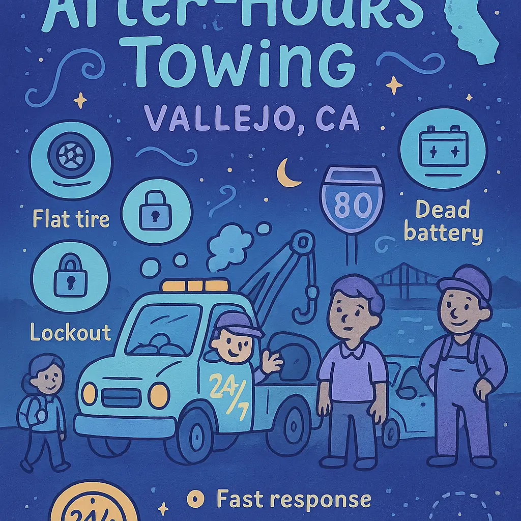 after hours towing vallejo - California
