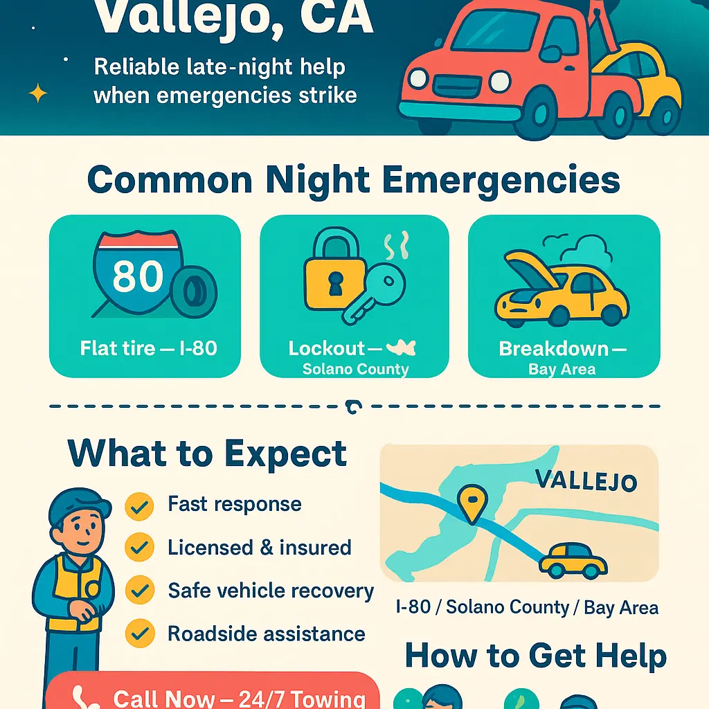 after hours towing vallejo - Truck